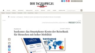 
                            5. ReiseBank AG: bankomo: das Smartphone-Konto der ReiseBank für ...