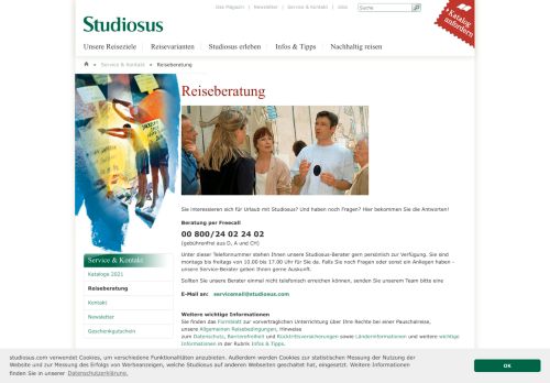 
                            11. Reiseberatung - Service & Kontakt - Studiosus Reisen München