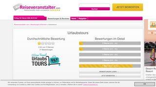 
                            8. Reisen mit Urlaubstours - Urlaubsbewertung und Infos