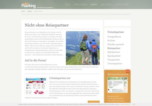 
                            2. Reisepartner finden | Reisbegletung für ihren Urlaub - Paarking