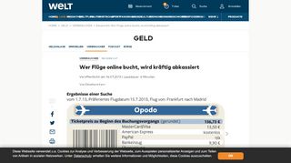 
                            11. Reiserecht: Wer Flüge online bucht, wird kräftig abkassiert - WELT