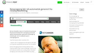 
                            8. Reiseregning automatisk generert fra bestilling hos ... - TravelText