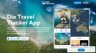 
                            2. Reisetagebuch und Travel Tracker App — FindPenguins
