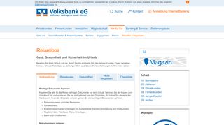 
                            10. Reisetipps - Volksbank Hankensbüttel-Wahrenholz eG