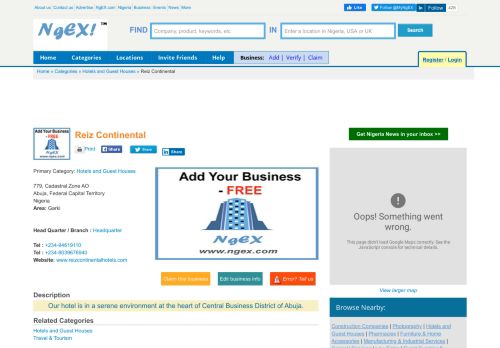 
                            11. Reiz Continental, Abuja, Federal Capital Territory, Nigeria - NgEX.com