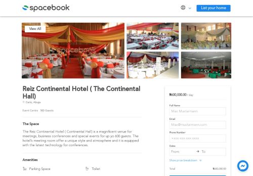 
                            10. Reiz Continental Hotel ( The Continental Hall) | Event Centres in ...