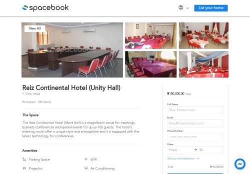 
                            13. Reiz Continental Hotel (Unity Hall) | Conference Room in Abuja ...