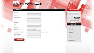 
                            13. Rejestracja :: Pol TV Network
