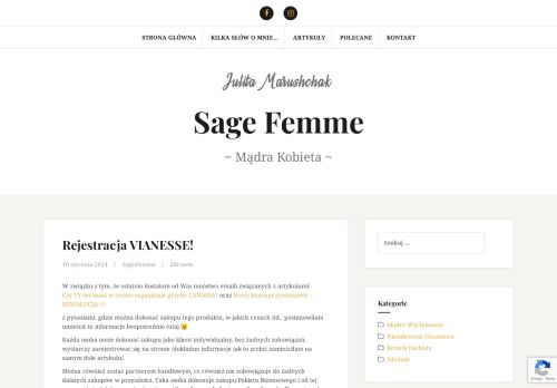 
                            5. Rejestracja VIANESSE! – Sage Femme