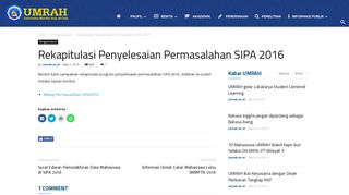 
                            3. Rekapitulasi Penyelesaian Permasalahan SIPA 2016 | Universitas ...