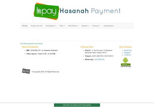 
                            6. Rekening Bank | Hasanah Payment