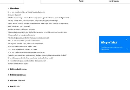 
                            2. Rēķini un maksājumi | Tele2