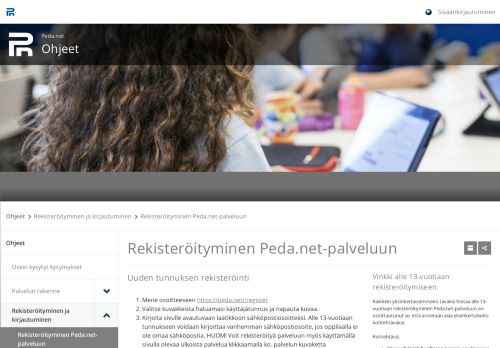 
                            12. Rekisteröityminen - Peda.net