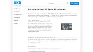 
                            11. Reklamation Ihrer Air Berlin Ticketkosten | DKB AG
