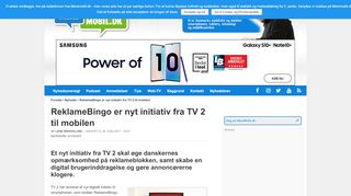 
                            12. ReklameBingo er nyt initiativ fra TV 2 til mobilen - MereMobil.dk