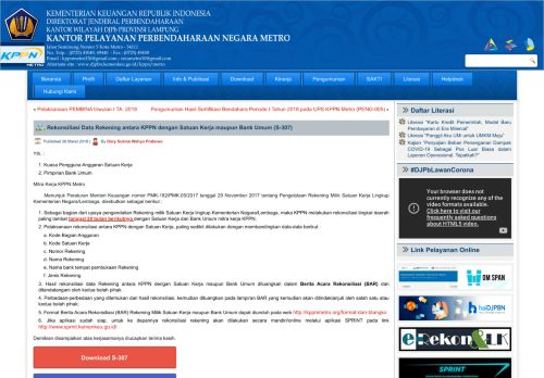 
                            11. Rekonsiliasi Data Rekening antara KPPN dengan Satuan Kerja ...