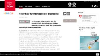 
                            8. Rekordjahr für Internetpionier Blacksocks Startupticker.ch | The Swiss ...