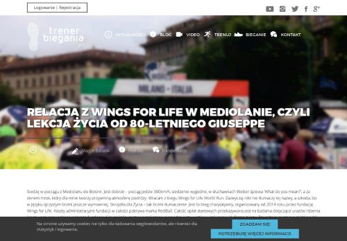 
                            13. Relacja z Wings for Life w Mediolanie, czyli lekcja życia od 80-letniego ...