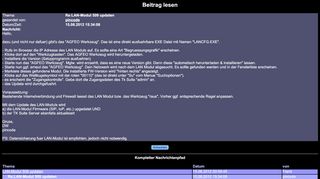 
                            5. Re:LAN-Modul 509 updaten - Diskussionsform: Beitrag lesen>
