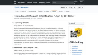 
                            10. Related researches and projects about “Login by QR Code” ...