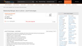 
                            11. Relationship Manager Jobs in Lucknow - Josoft Technologies 21 Feb ...