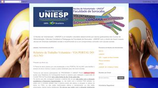 
                            13. Relatório de Trabalho Voluntário - VIA PORTAL DO ALUNO - UNIESP ...