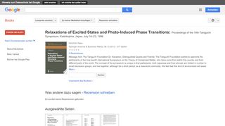 
                            6. Relaxations of Excited States and Photo-Induced Phase Transitions: ...