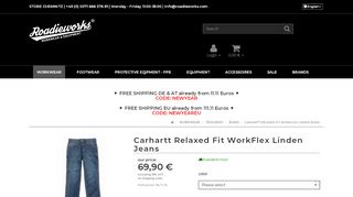 
                            12. Relaxed Fit WorkFlex Linden Jeans-Arbeitshose - Roadieworks.com ...