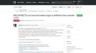 
                            12. RELAYNETS not honored when login is different from sender · Issue ...