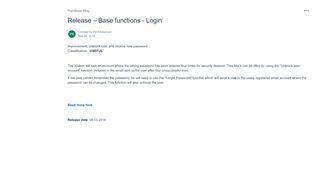 
                            10. Release – Base functions - Login - RamBase Blog - Confluence