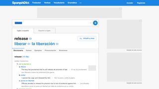 
                            7. Release | Traductor de inglés a español - SpanishDict