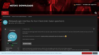 
                            2. [Release]Login Interface für Kori Client (inkl. Daten speichern ...