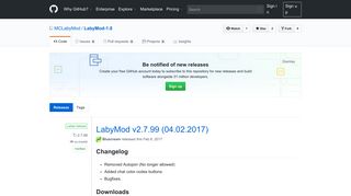 
                            13. Releases · MCLabyMod/LabyMod-1.8 · GitHub