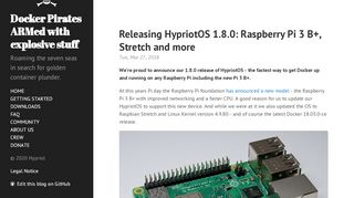 
                            2. Releasing HypriotOS 1.8.0: Raspberry Pi 3 B+, Stretch and more ...