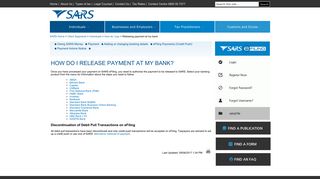 
                            4. Releasing payment at my bank - Sars