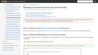 
                            9. Releasing Quarantined Email: Quarantine Portal - Help Desk ...