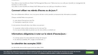 
                            4. Relevé d'heures intérimaires | Robert Half | Cabinet de recrutement