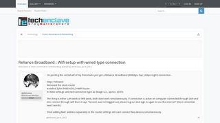 
                            8. Reliance Broadband : Wifi setup with wired type connection ...