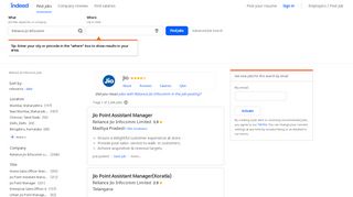
                            10. Reliance Jio Infocomm Jobs - February 2019 | Indeed.co.in
