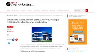 
                            4. Reliance to launch fashion portal AJIO.com; roping in 1, 50,000 ...