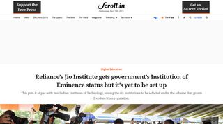
                            6. Reliance's Jio University gets Institution of Eminence status even ...