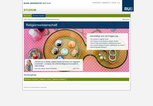 
                            1. Religionswissenschaft - Studienangebot - Studium - Ruhr-Universität ...