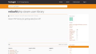 
                            7. relisoft/php-steam-user-library - Packagist