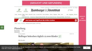 
                            11. Rellinger bekochen täglich 12.000 Kinder - Pinneberg - Hamburger ...