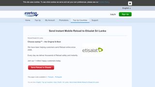 
                            9. Reload Etisalat Sri Lanka - ezetop.com