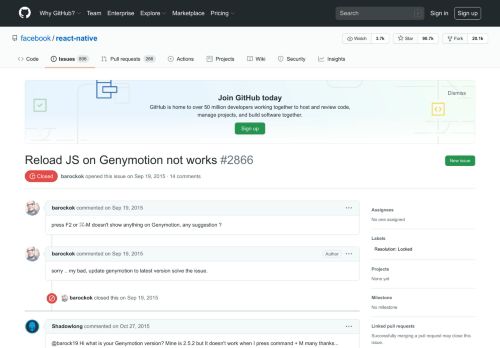 
                            7. Reload JS on Genymotion not works · Issue #2866 · ...