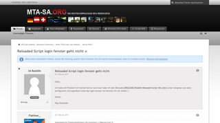 
                            1. Reloaded Script login fenster geht nicht - Server-Hilfe - MTA San ...