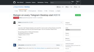 
                            8. Relogin on every Telegram Desktop start · Issue #2618 ... - GitHub