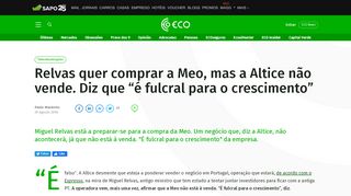 
                            9. Relvas quer comprar a Meo, mas a Altice não vende. Diz que “é fulcral ...