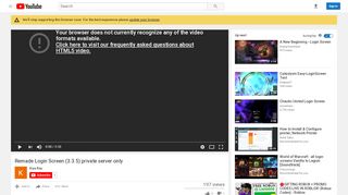 
                            2. Remade Login Screen (3.3.5) private server only - YouTube